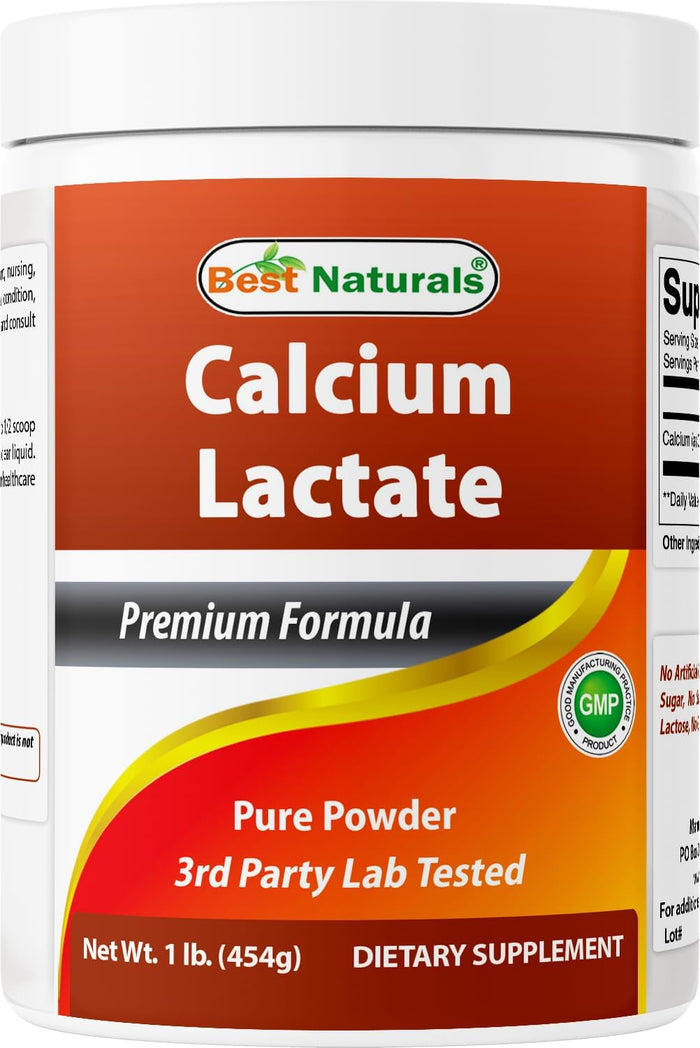 Best Naturals Calcium Lactate Pure Powder 1 Pound