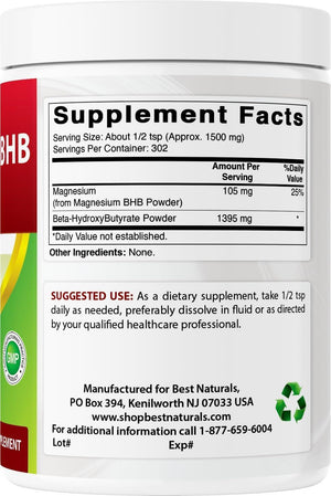 Best Naturals Magnesium BHB Powder 1 Lb