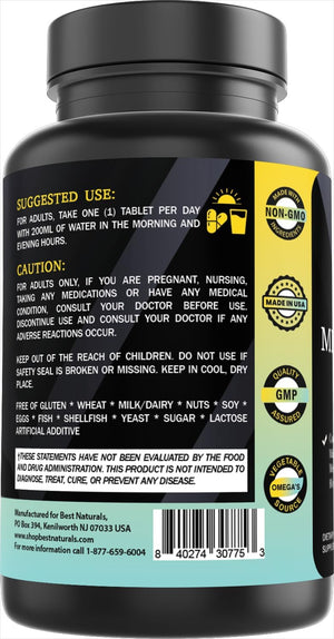 Best Naturals Day-to-Day Men's Multivitamin Food Based Supplement with Vitamin A, L-Arginine, L-Glutamine, L-Lysine- 90 Tablets
