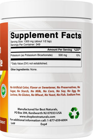 Best Naturals Pure Potassium Bicarbonate 1 LB Powder