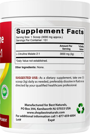 Best Naturals L-Citrulline Malate 2:1 Powder 1 Lb