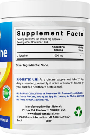 Best Naturals L-Tyrosine Pure Powder 1 Pound