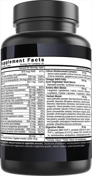 Best Naturals Day-to-Day Men's Multivitamin Food Based Supplement with Vitamin A, L-Arginine, L-Glutamine, L-Lysine- 90 Tablets
