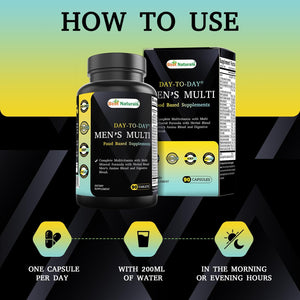 Best Naturals Day-to-Day Men's Multivitamin Food Based Supplement with Vitamin A, L-Arginine, L-Glutamine, L-Lysine- 90 Tablets