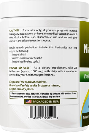 Best Naturals Niacinamide (Vitamin B3) Pure Powder 1 Pound