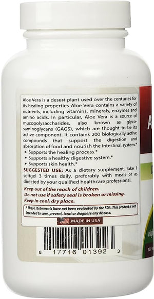 Best Naturals Aloe Vera Gel 5000 mg 250 Softgels