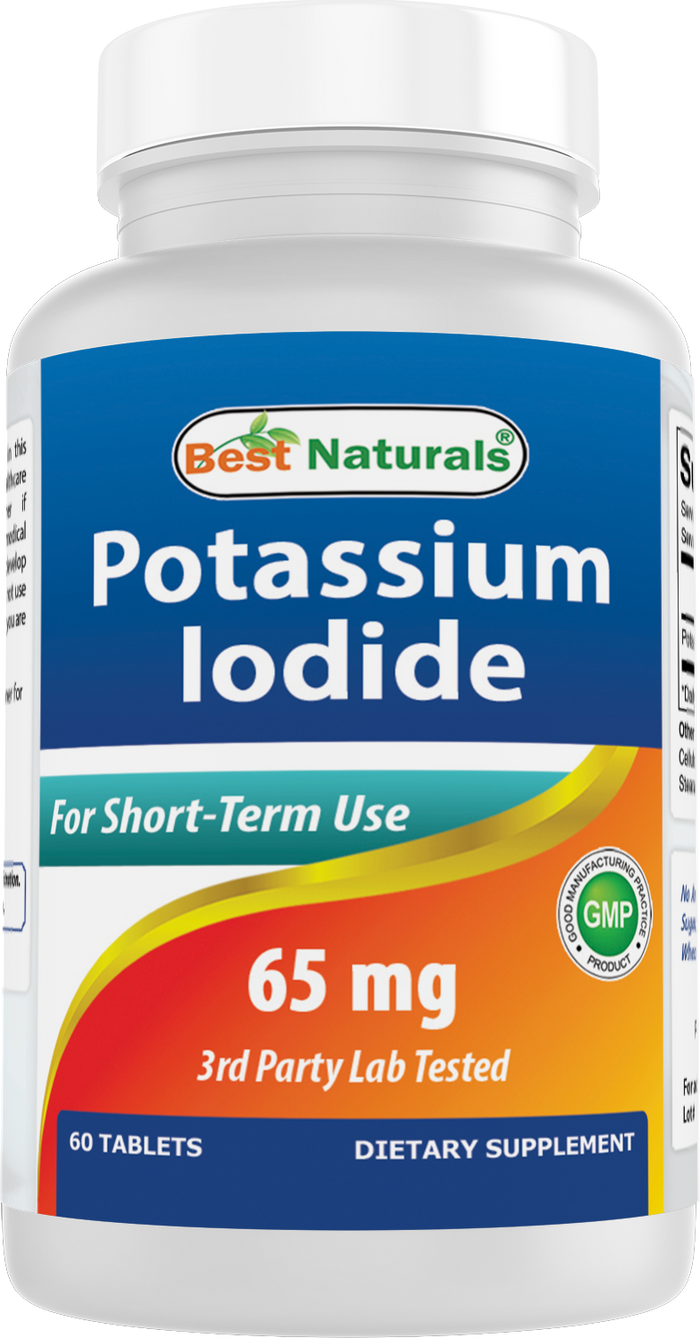 Best Naturals Potassium Iodide 65 mg- Dietary Supplement, 60 Tablets