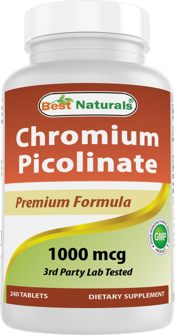 Best Naturals Chromium Picolinate 1000 mcg 240 Tablets