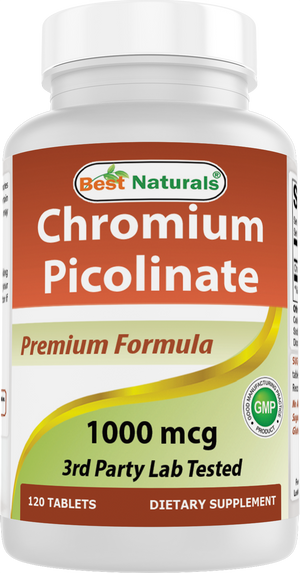Best Naturals Chromium Picolinate 1000 mcg 120 Tablets
