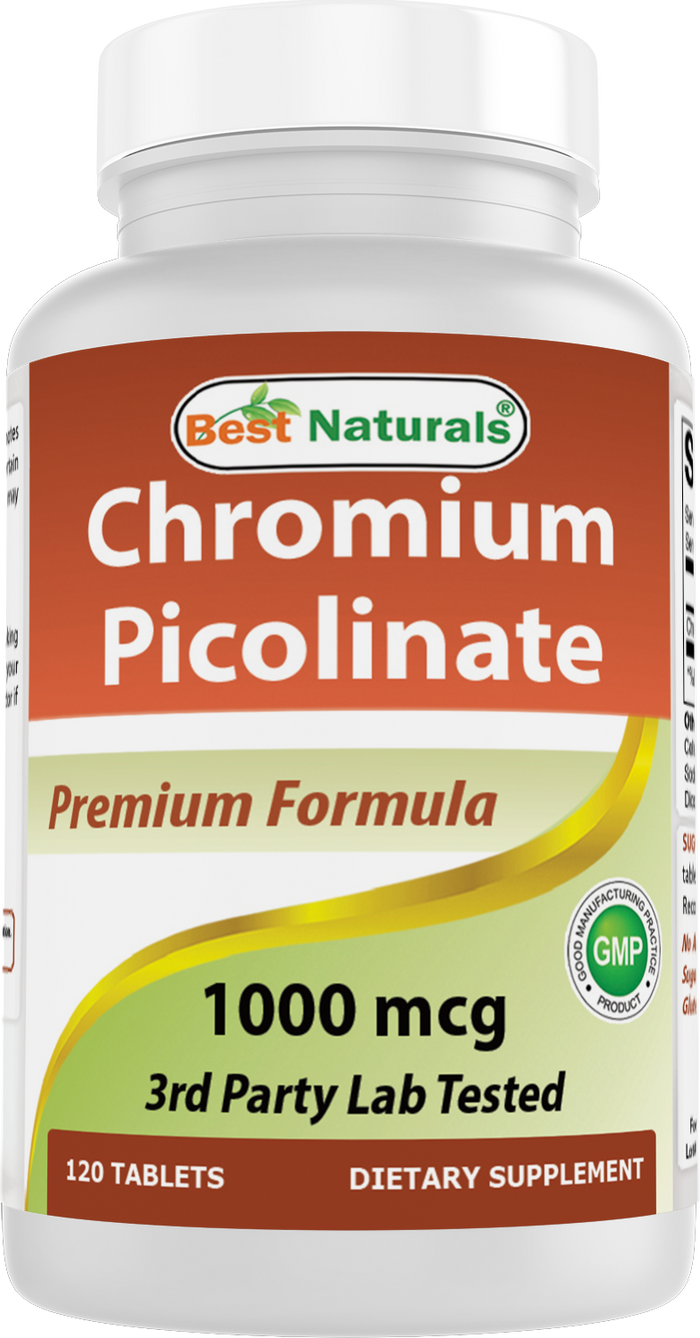 Best Naturals Chromium Picolinate 1000 mcg 120 Tablets