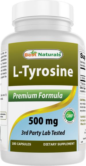 Best Naturals L-Tyrosine 500 mg 180 Capsules