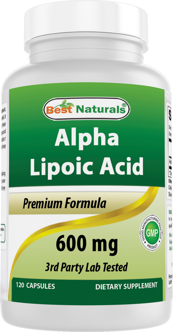 Best Naturals Alpha Lipoic Acid 600 mg 120 Capsules