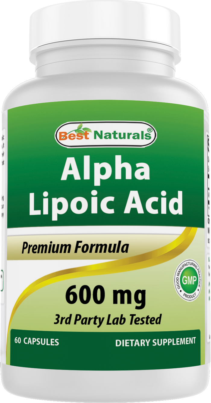 Best Naturals Alpha Lipoic Acid 600 mg 60 Capsules