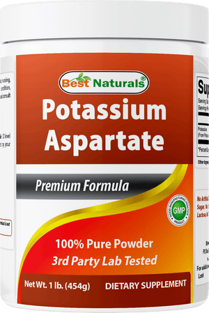 Best Naturals Potassium Aspartate Pure Powder 1 Pound