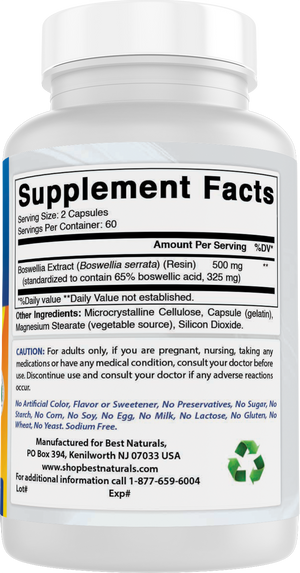 Best Naturals Boswellia 250 mg 120 Capsules