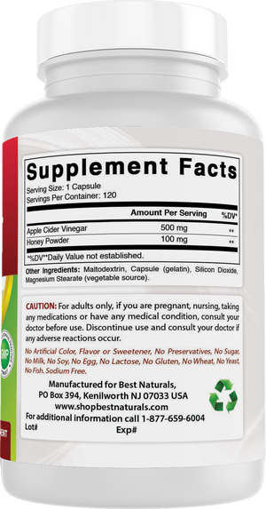 Best Naturals Apple Cider Plus 120 Capsules
