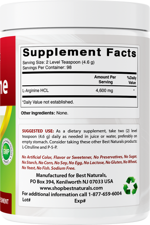 Best Naturals L-Arginine 1 LB Powder