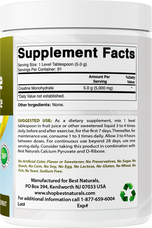 Best Naturals Creatine Monohydrate 1 Lb Powder