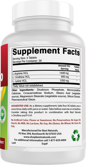 Best Naturals Tri-Amino 120 Tablets