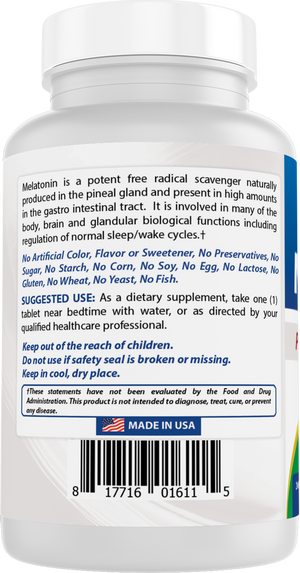 Best Naturals Melatonin 12 mg 365 Tablets (1 Year Supply) | Drug-Free Nighttime Sleep Aid - Melatonin for Sleep and Relaxation