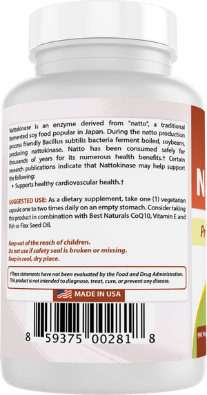 Best Naturals Nattokinase 100 mg 90 Vegetarian Capsules