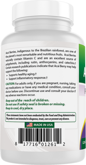 Best Naturals Acai Berry Extract 600 mg 120 Capsuels