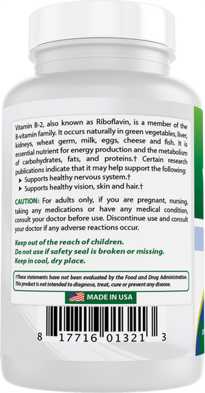 Best Naturals Vitamin B-2 100mg 180 Tablets