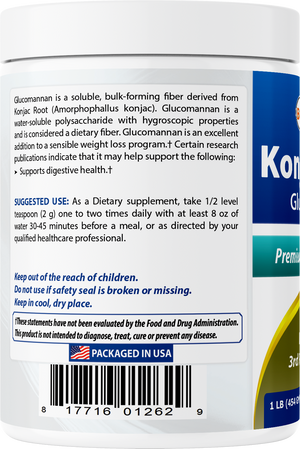 Best Naturals Konjac Root Glucomannan1 Lb Pure Powder