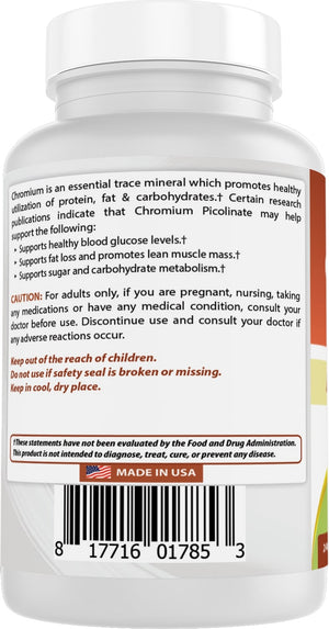 Best Naturals Chromium Picolinate 1000 mcg 240 Tablets