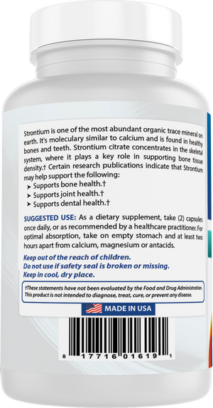 Best Naturals Strontium Bone Building Formula 680 mg/Serving 90 Capsules