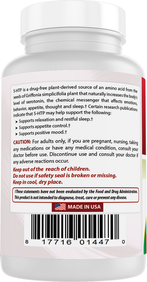 Best Naturals 5-HTP 200 mg 120 Vegetarian Capsules