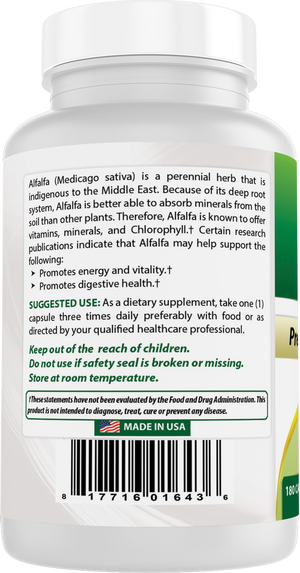 Best Naturals Alfalfa 500 mg 180 Capsules
