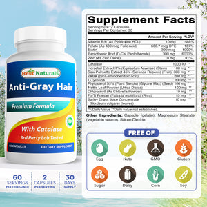 Best Naturals Anti-gray Hair formula 60 capsules