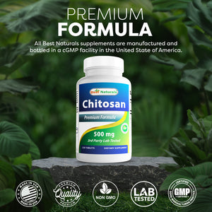 Best Naturals Chitosan 500 mg 120 Tablets