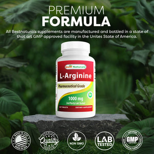 Best Naturals L-Arginine 1000mg 120 Tablets