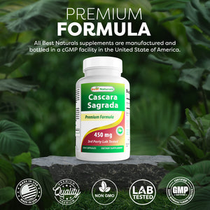 Best Naturals Cascara Sagrada 450 mg 250 Capsules