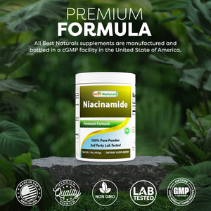 Best Naturals Niacinamide (Vitamin B3) Pure Powder 1 Pound