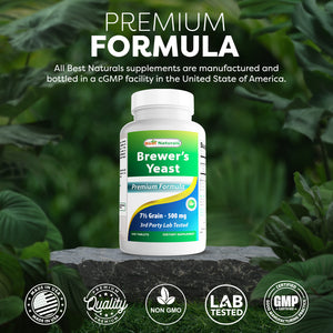 Best Naturals Brewers Yeast 7-1/2 Grains  1000 mg 240 Tablets