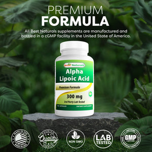 Best Naturals Alpha Lipoic Acid 300 mg 120 Capsules