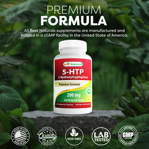 Best Naturals 5-HTP 200 mg 120 Vegetarian Capsules
