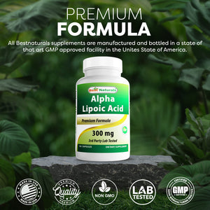 Best Naturals Alpha Lipoic Acid 300 mg 120 Capsules