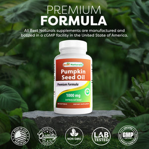 Best Naturals Pumpkin Seed Oil 1000mg – 180 Softgels