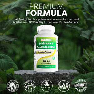 Best Naturals Echinacea Goldenseal 450 mg 250 Capsules
