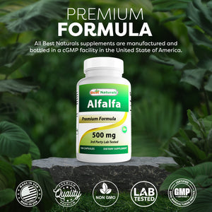 Best Naturals Alfalfa 500 mg 180 Capsules