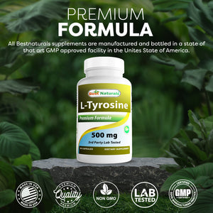 Best Naturals L-Tyrosine 500 mg 90 Capsules