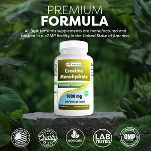 Best Naturals Creatine Monohydrate 1000 mg 240 Tablets