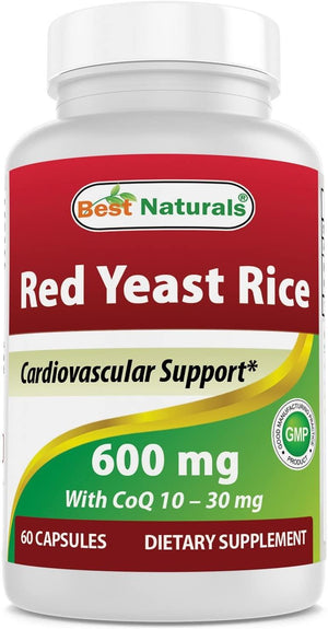 Best Naturals Red Yeast Rice with COQ10 60 Capsules - shopbestnaturals.com