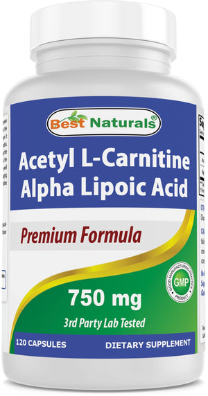 Best Naturals ALA ALC 750 mg 120 Capsules - shopbestnaturals.com