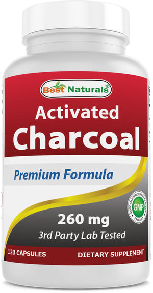 Best Naturals Activated Charcoal 260mg 120 Capsules - shopbestnaturals.com
