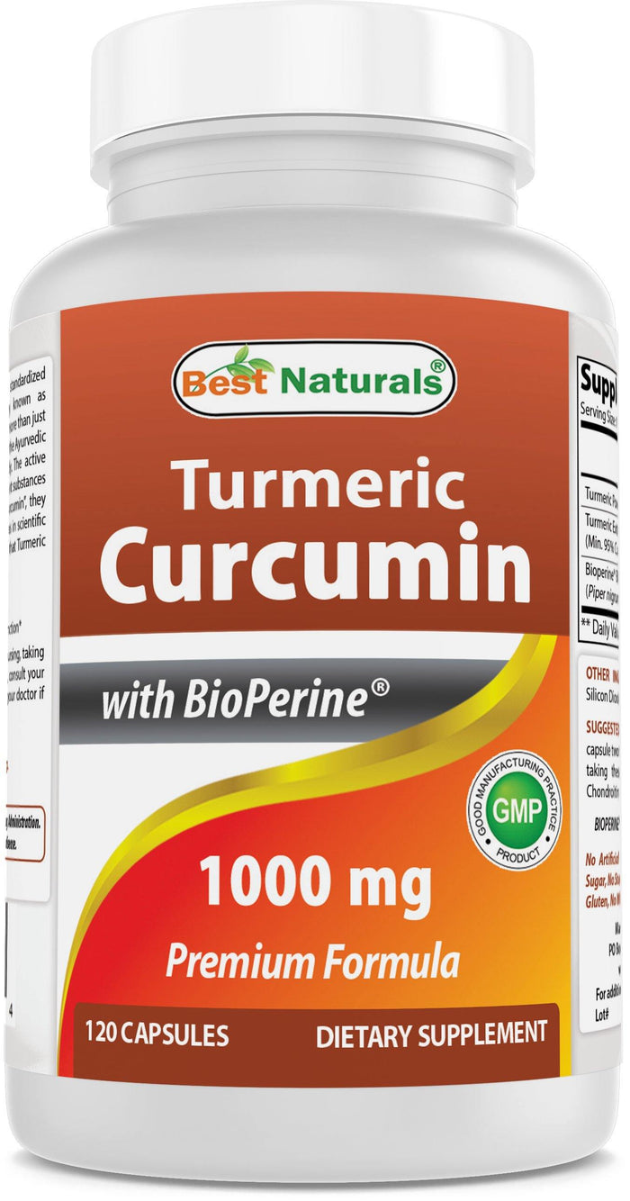 Best Naturals Turmeric Curcumin 1000 mg 120 Capsules